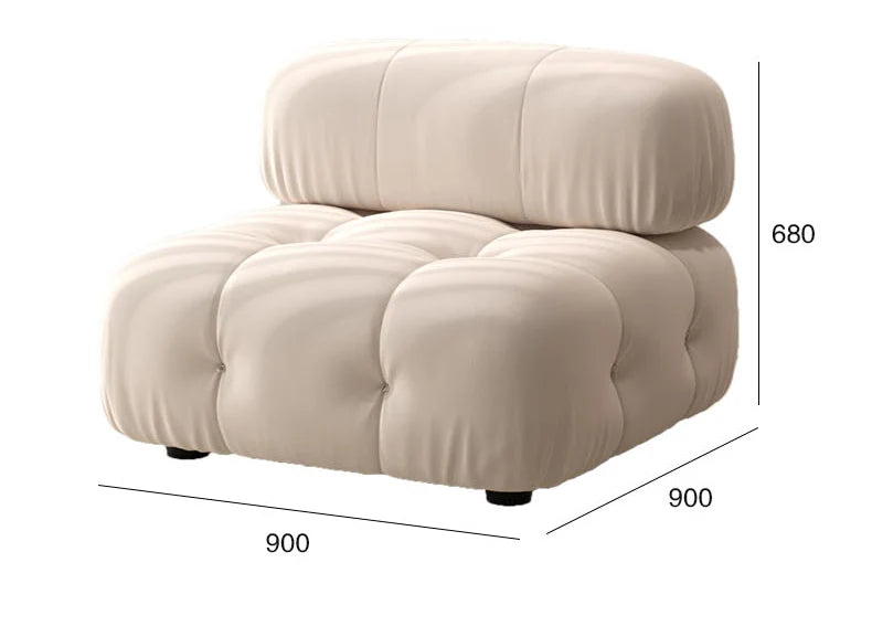 Modern Tufted L-Shaped Mario Bellini Sofa