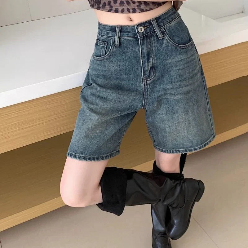 Classic Vintage Washed Jean Shorts