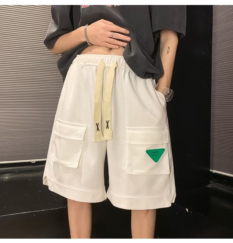 Wide Leg Waffle Shorts