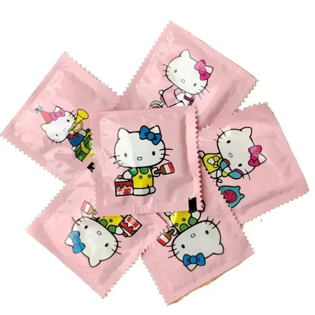 100pcs Sanrio Hello Kitty Thickened Portable Disposable Gloves