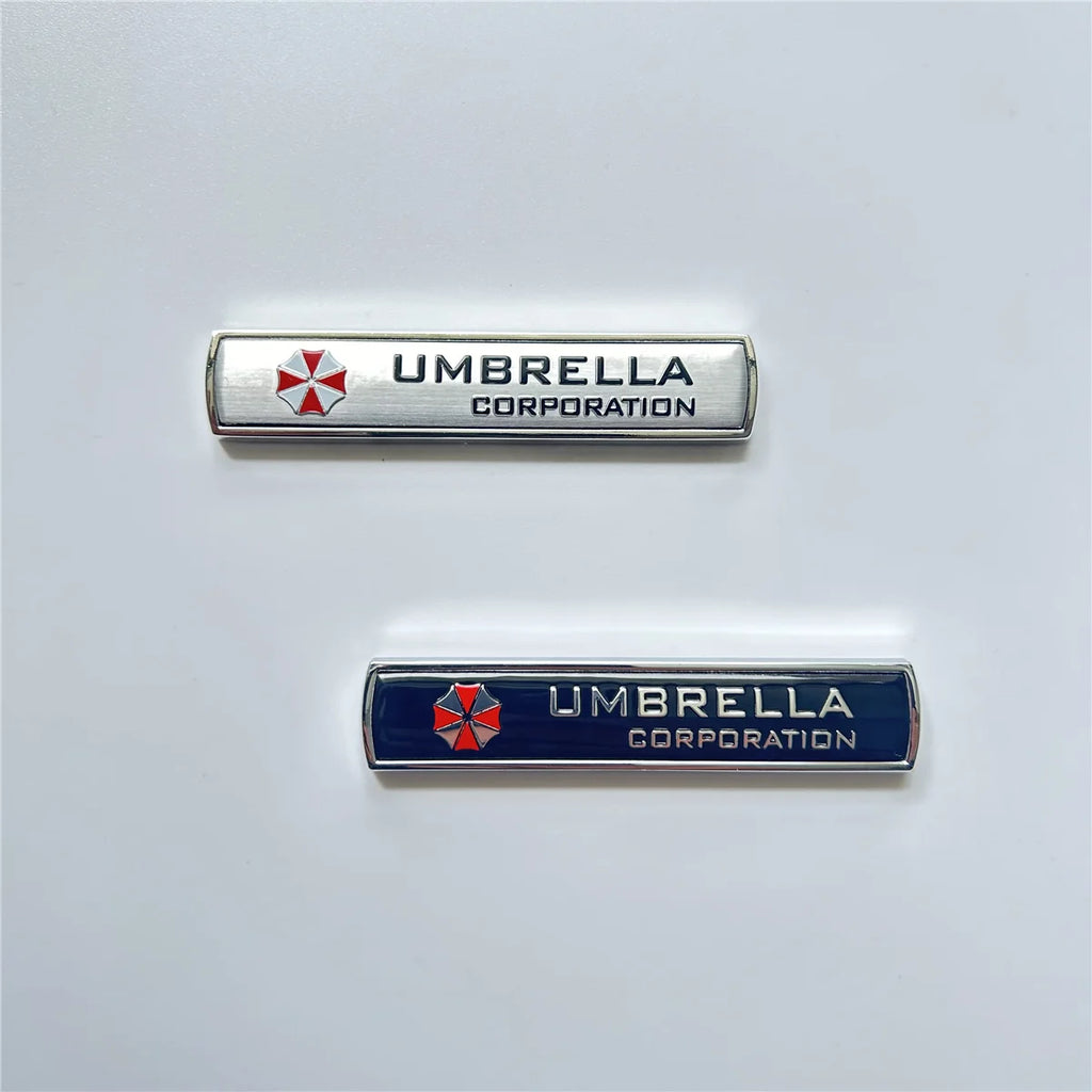 3D Aluminum alloy Umbrella corporation car sticker