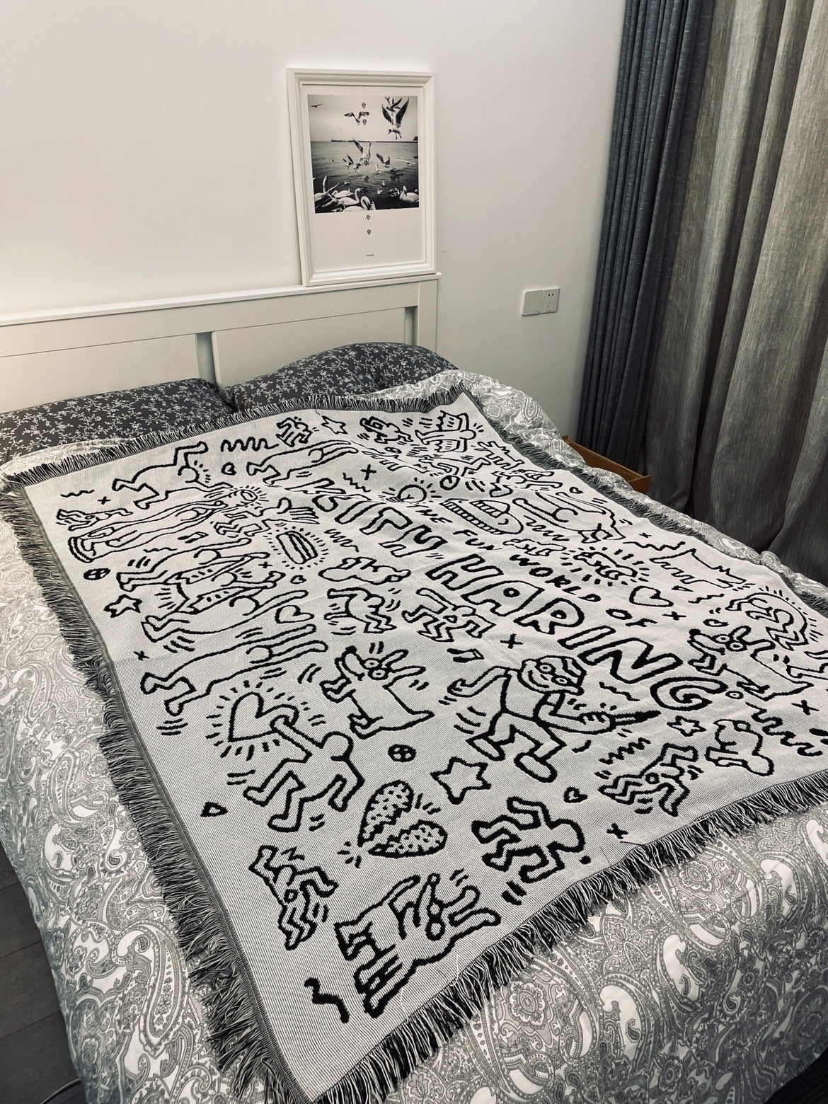 Keith Haring Throw Blanket
