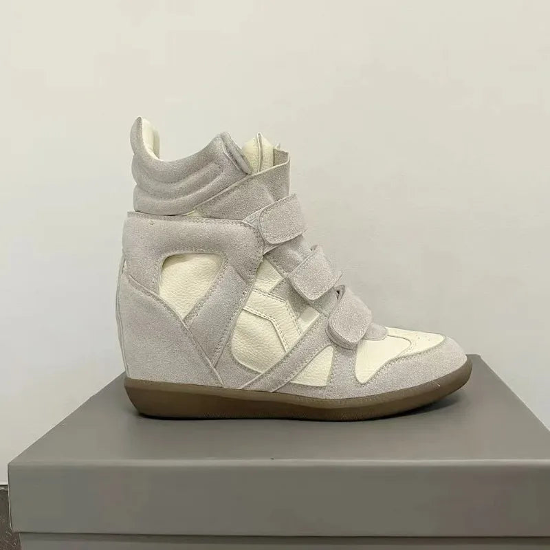 Genuine Leather Marant Wedge Heel Sneakers