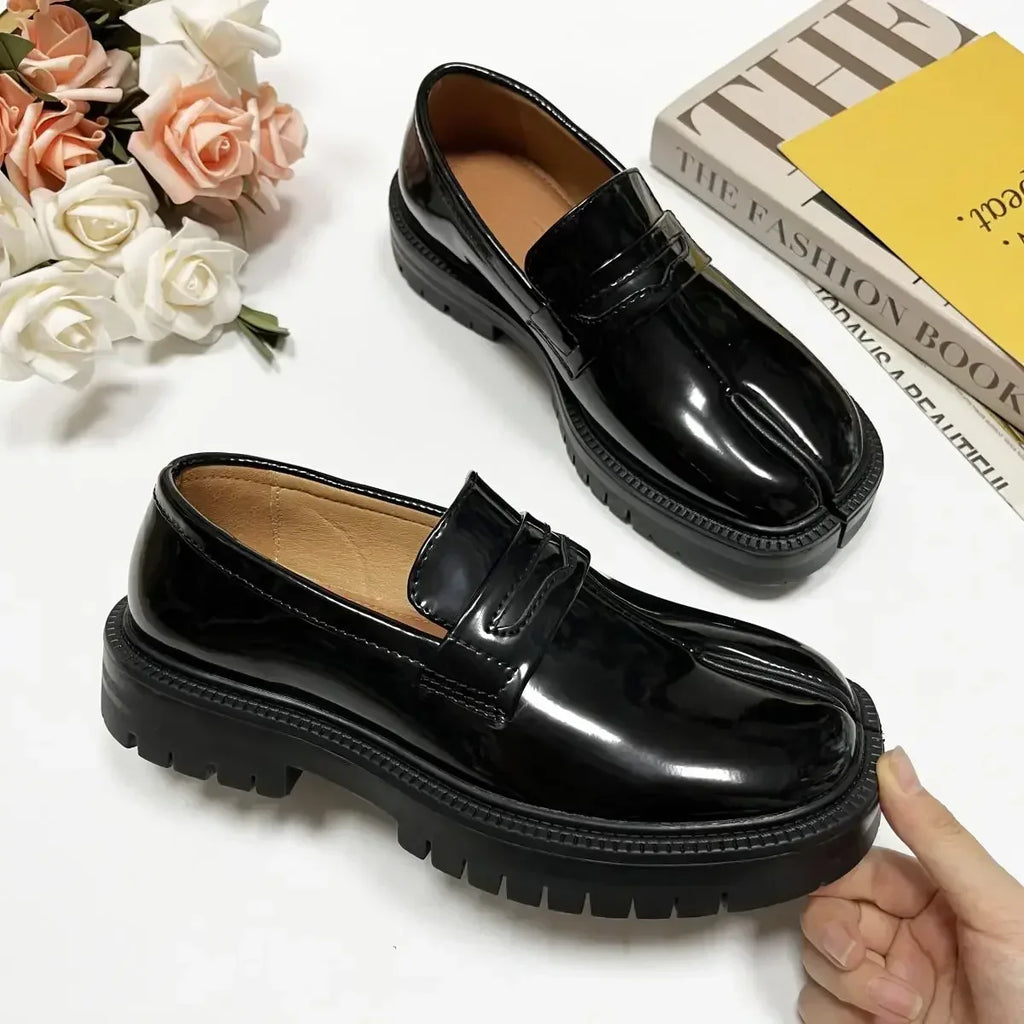 Patent Leather Unisex Tabi Loafers