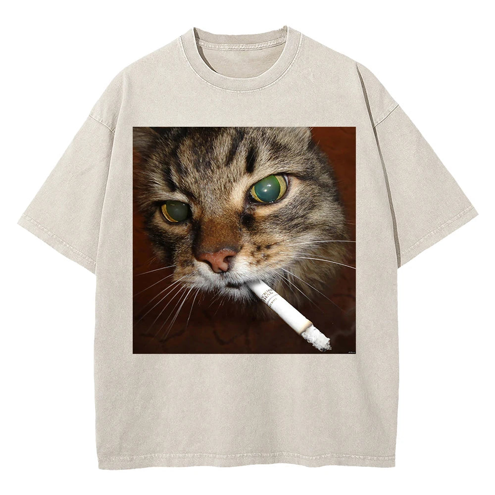 Cat Cigarette Tee