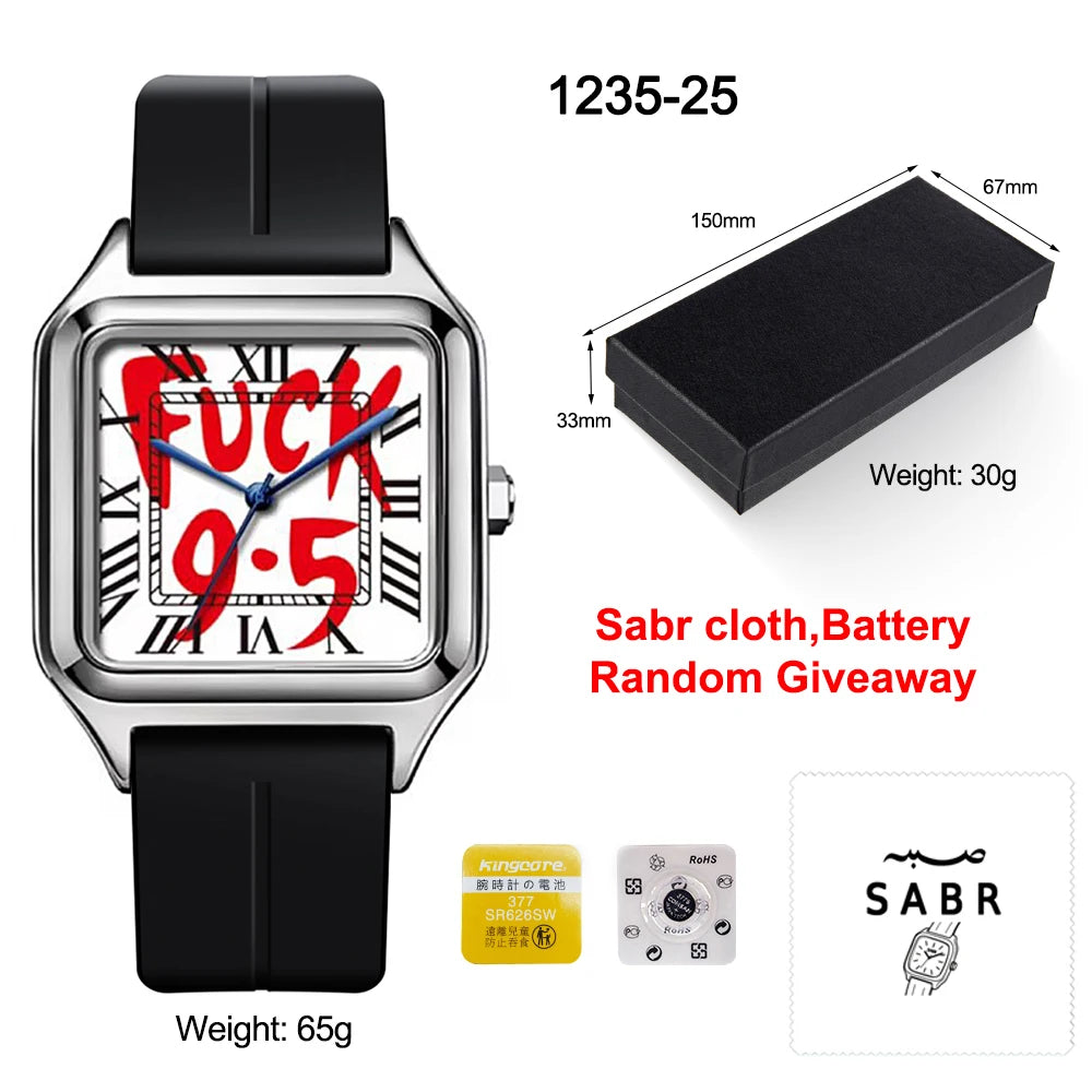 Fuck 9-5 Stainless Steel Quartz Watch