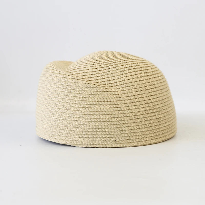 Straw Pillbox Hat