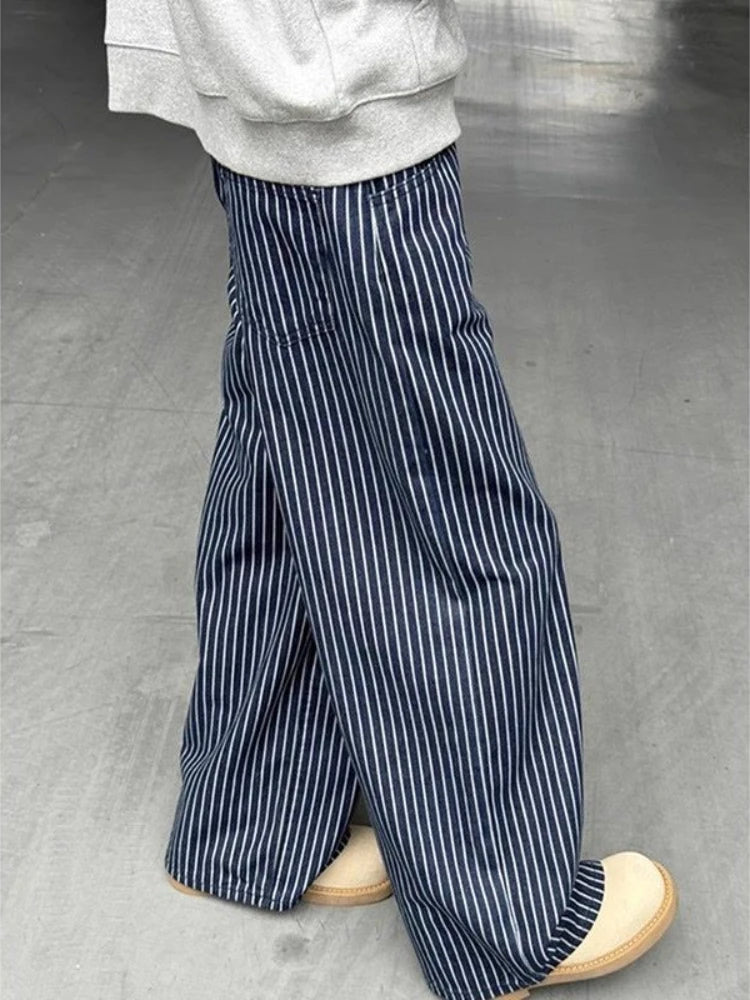 Vintage Blue Striped Jeans