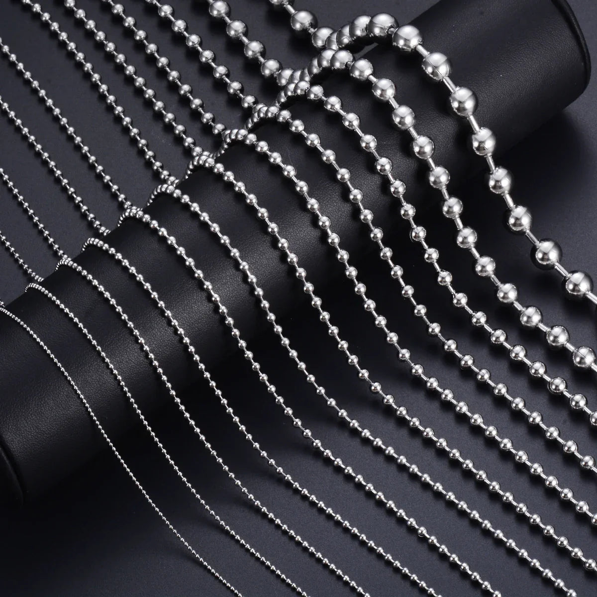5pcs/lot 1.2mm-10mm Stainless Steel Ball Chain