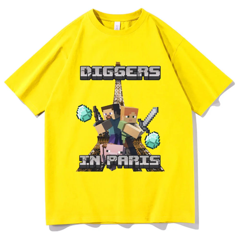 Diggers in Paris Minecraft Tee