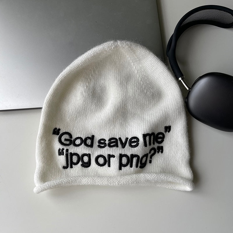 "God Save Me jpg or png?" Beanie