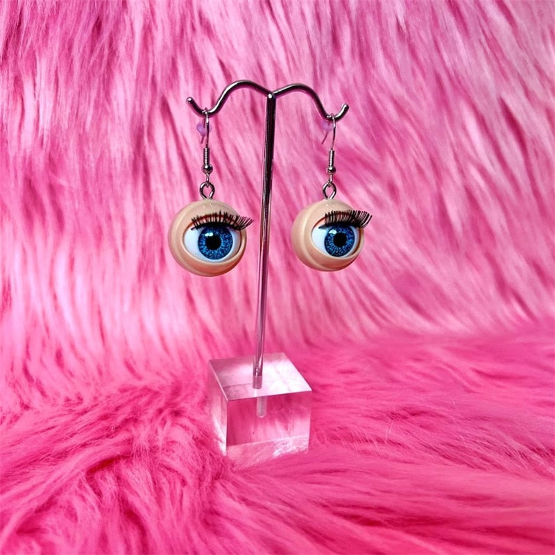 Blinking Doll Eye Earrings
