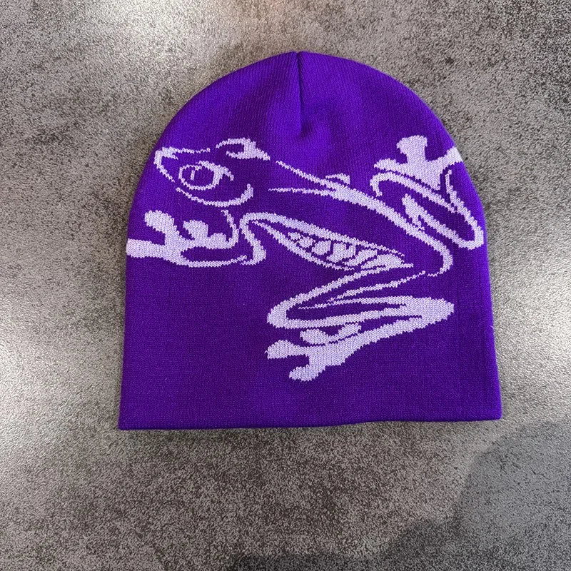 Tree Frog Knitted Beanie