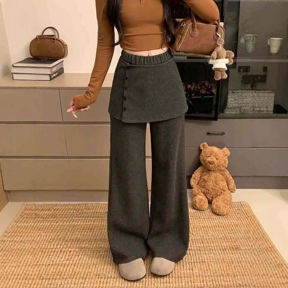 Casual Skirt Wide Leg Long Pants