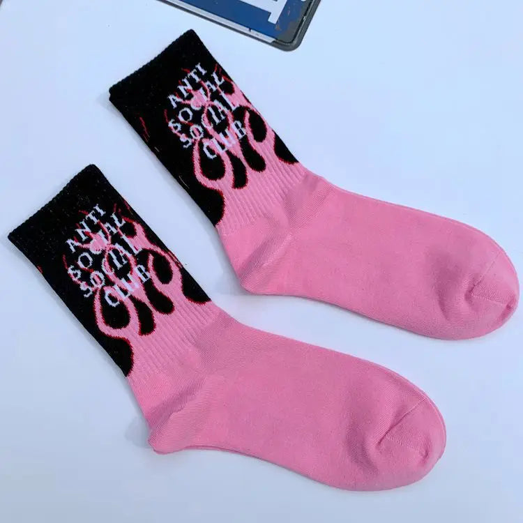 Anti Social Flame Socks