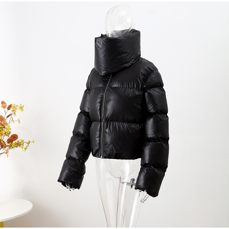 Turtleneck Down Jacket & Down Scarf