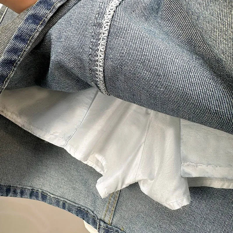 Asymmetrical Denim Skirt