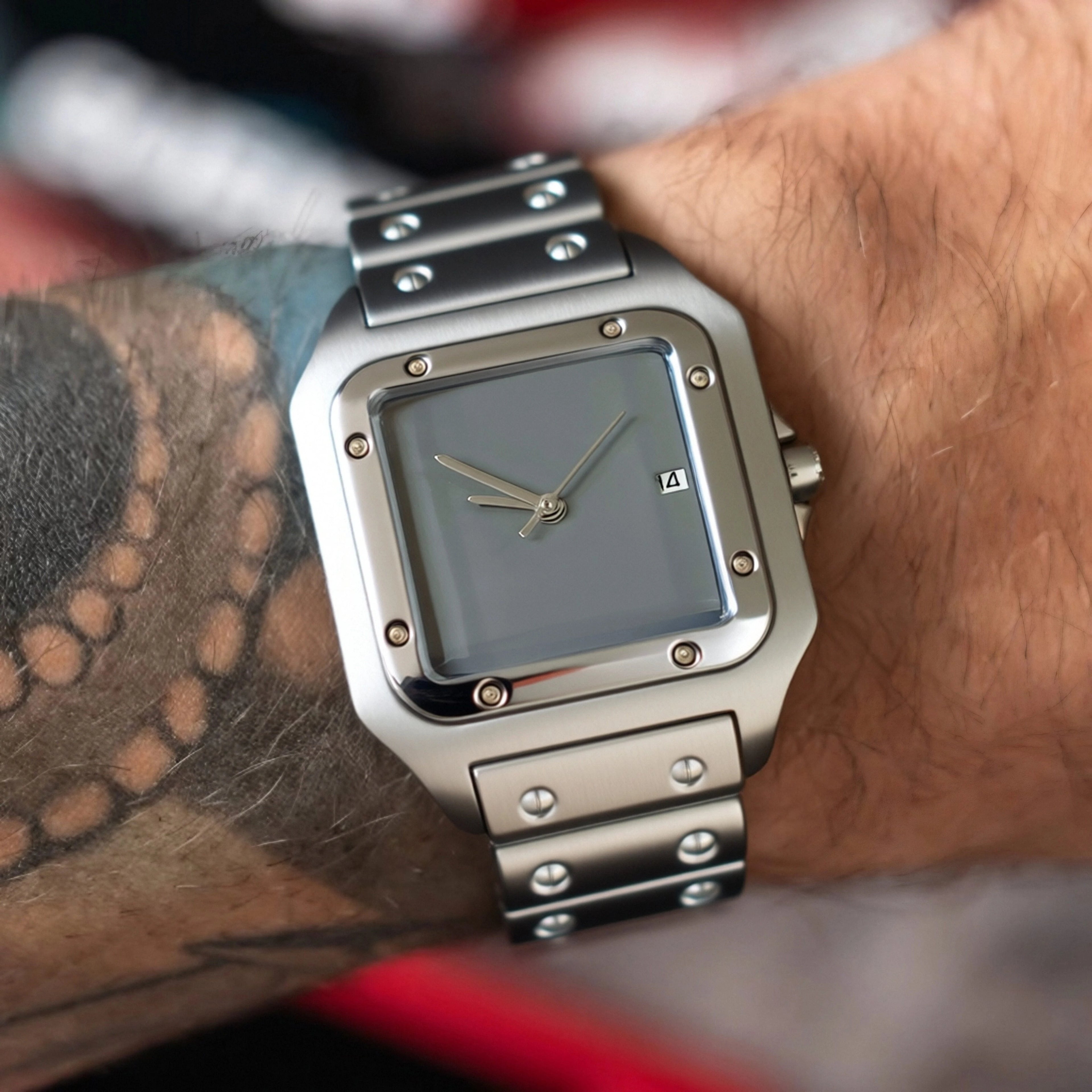 High Quality Stainless Steel Santos Watch