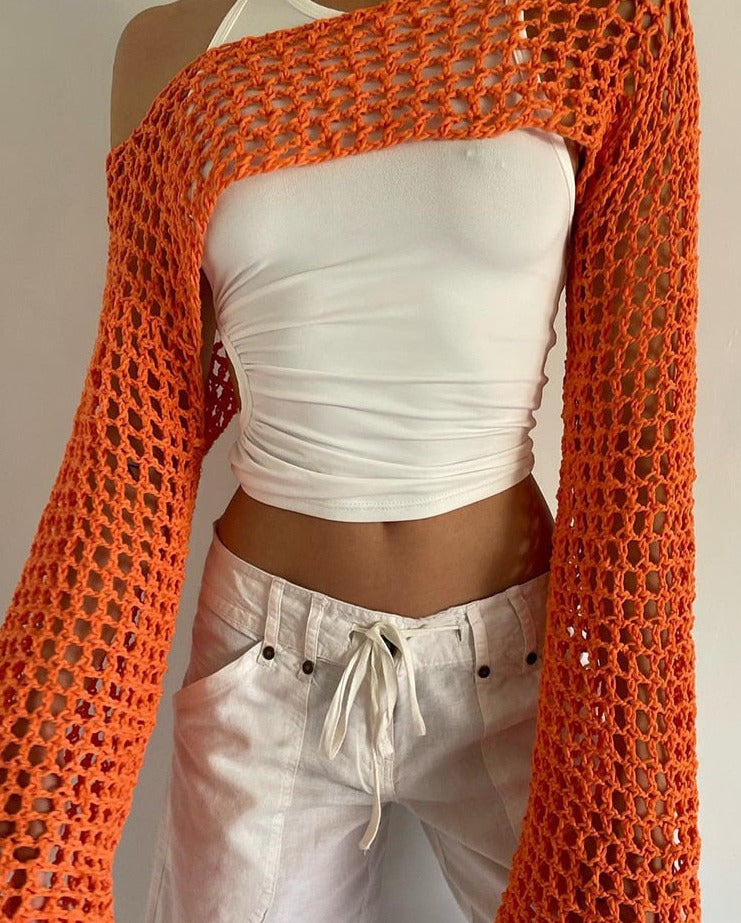 Knitted FIsherman Mesh Sleeves