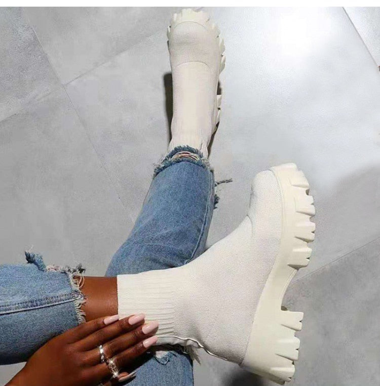 Sock Platform Boots