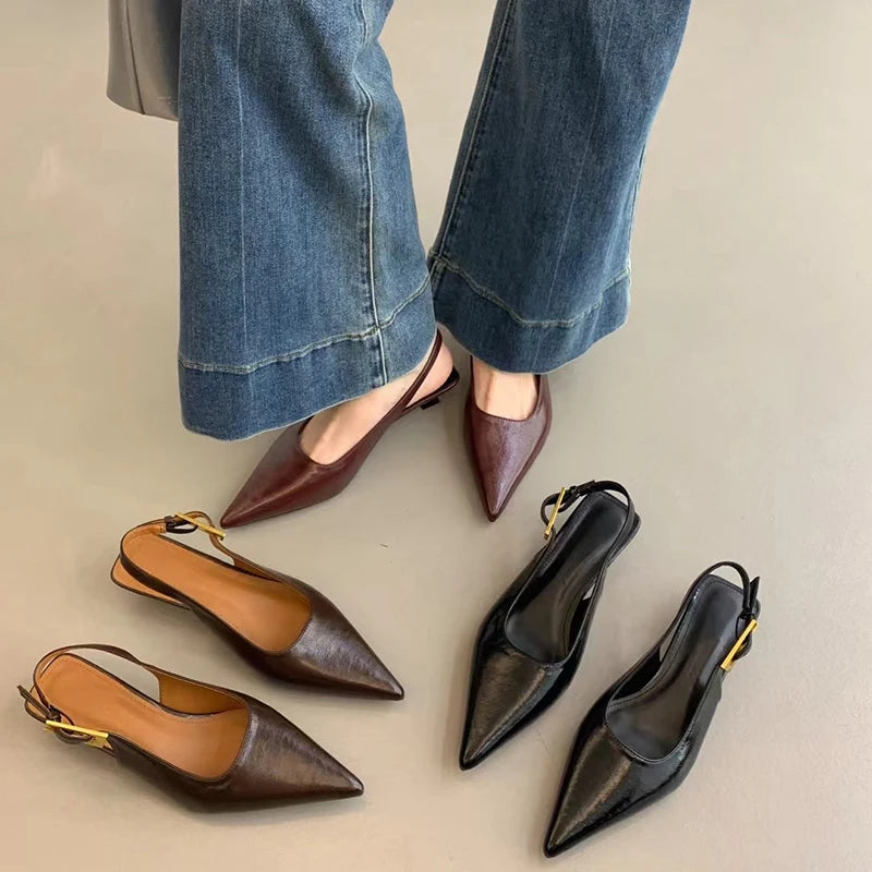 Pointed Toe Low Heels