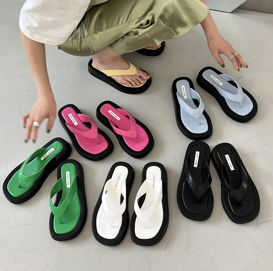 Thick sole flip flops (Super High Quality)