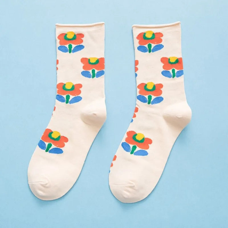 Japanese Flower Socks