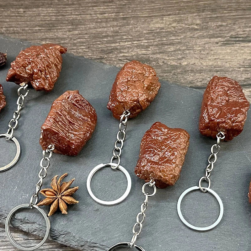 Steak Beef Keychain