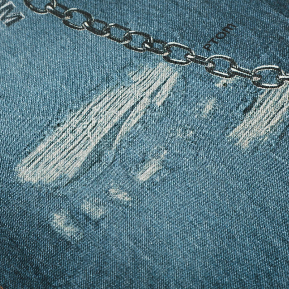 Printed Wide Leg Jeans