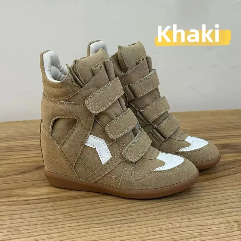 Genuine Leather Marant Wedge Heel Sneakers