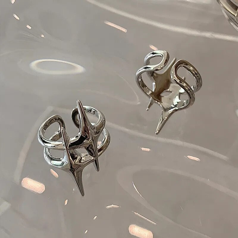 Liquid Stars Silver Ring