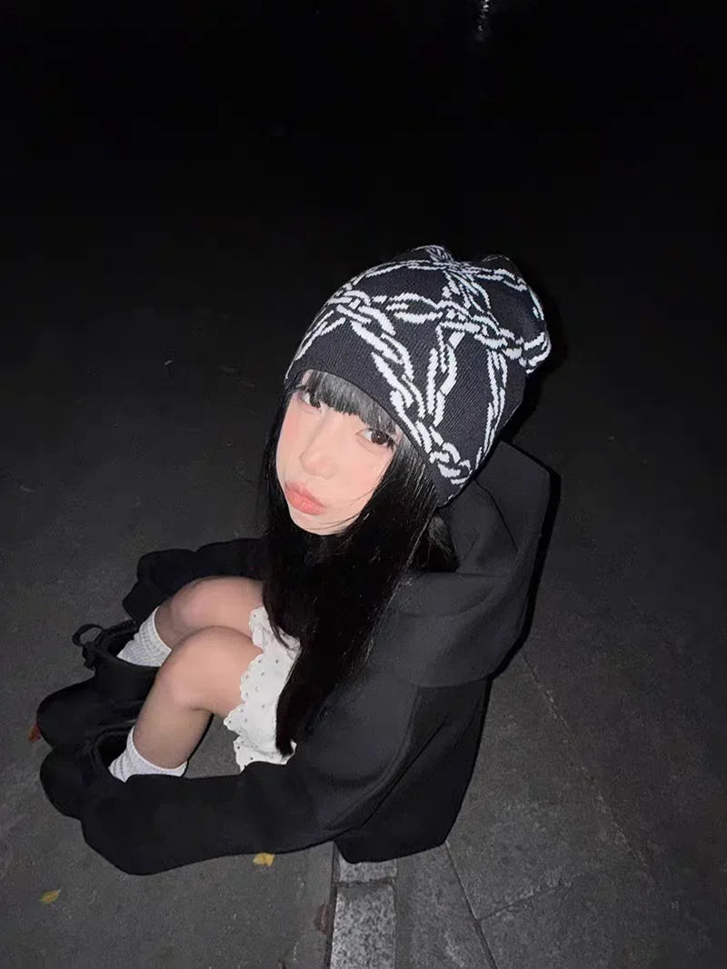 Chain Knitted Beanie