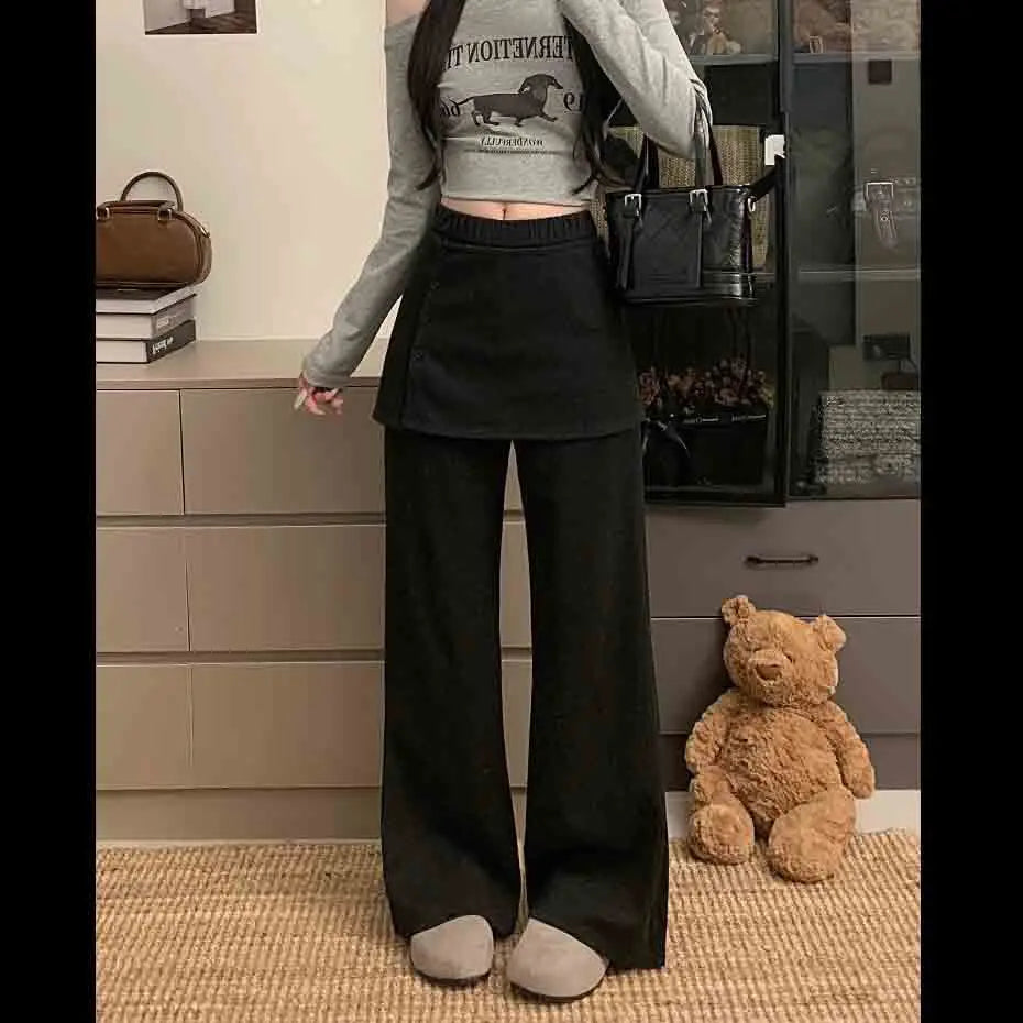 Casual Skirt Wide Leg Long Pants