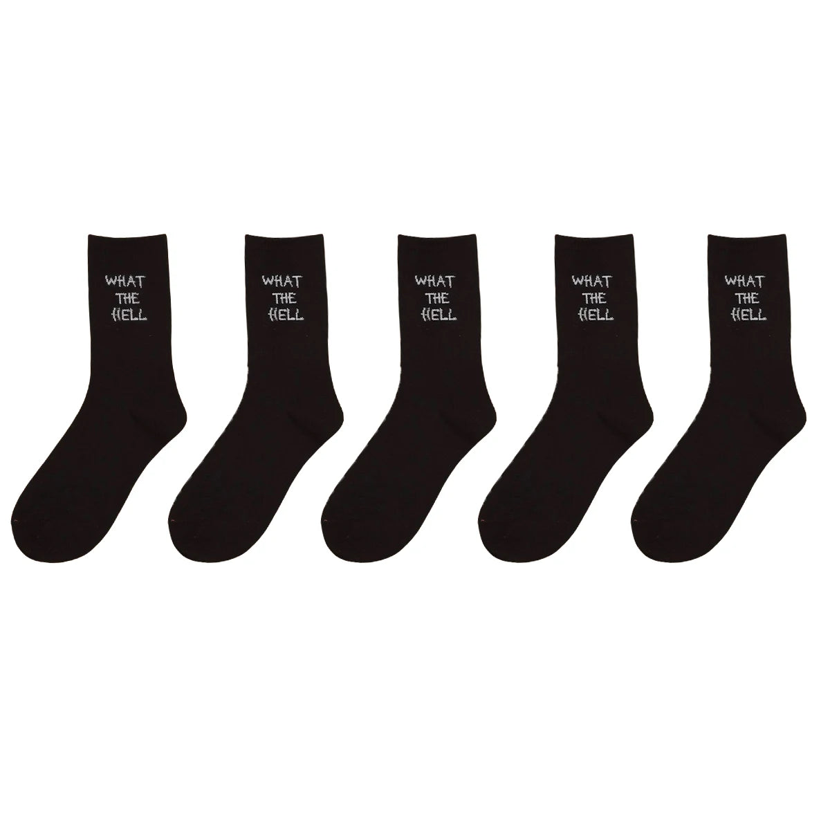5/10/20 Pairs Men's Crew Socks, English Letter Design, Unique, Comfortable, Breathable, Moisture-Wicking