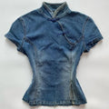 Denim Cheongsam Qipao Top