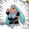 Strong Miku Peter Griffin Enamel Pin