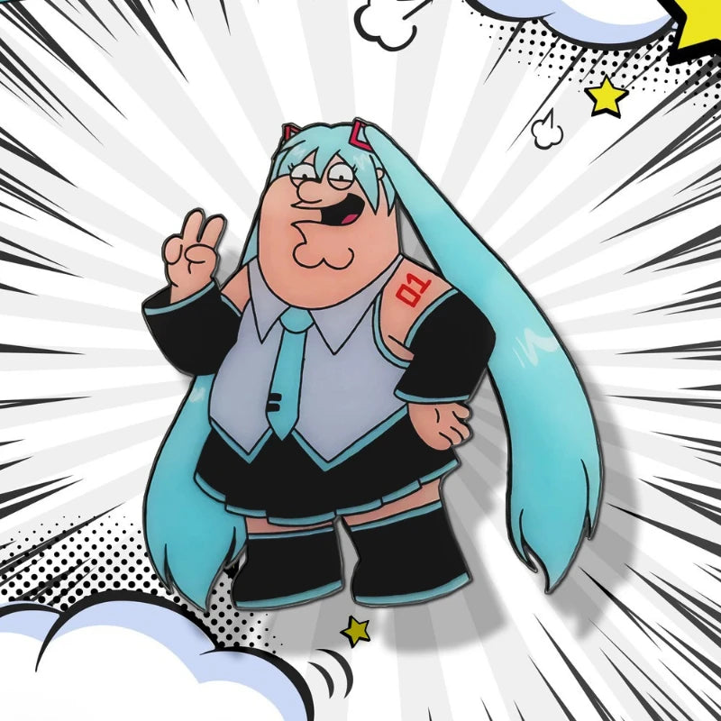 Strong Miku Peter Griffin Enamel Pin