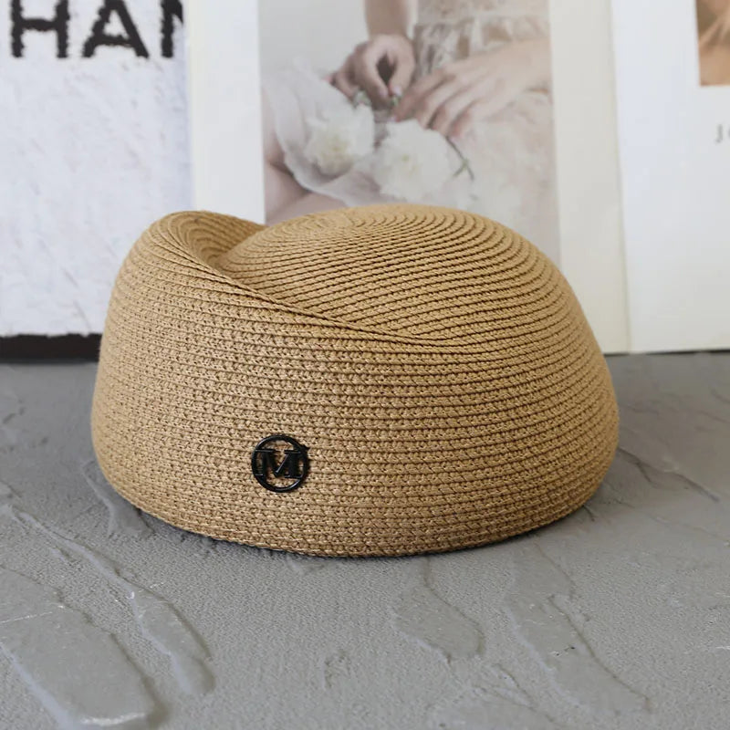 Straw Pillbox Hat