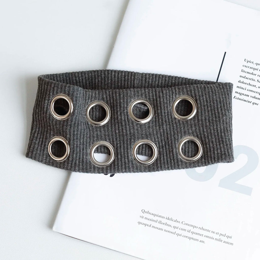 Hollowed Out Eyelets Wide Headband