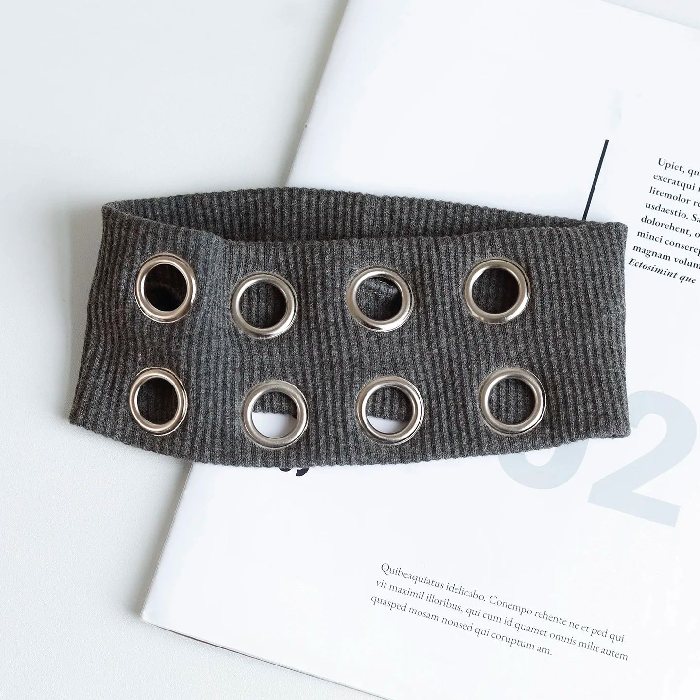 Hollowed Out Eyelets Wide Headband
