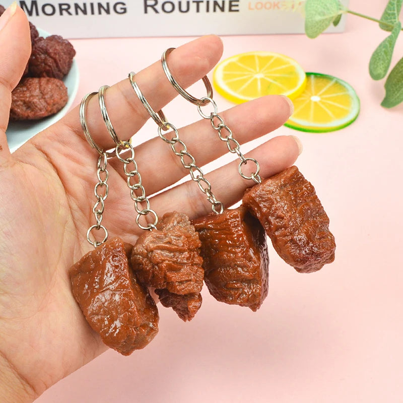 Steak Beef Keychain