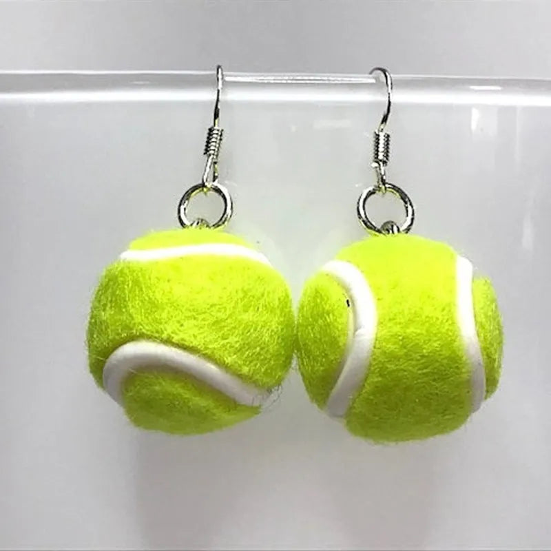 Green Tennis Earrings