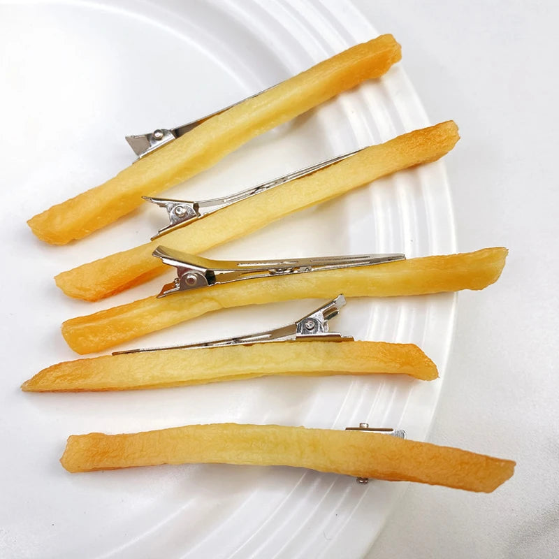 French Fries Hair Clips