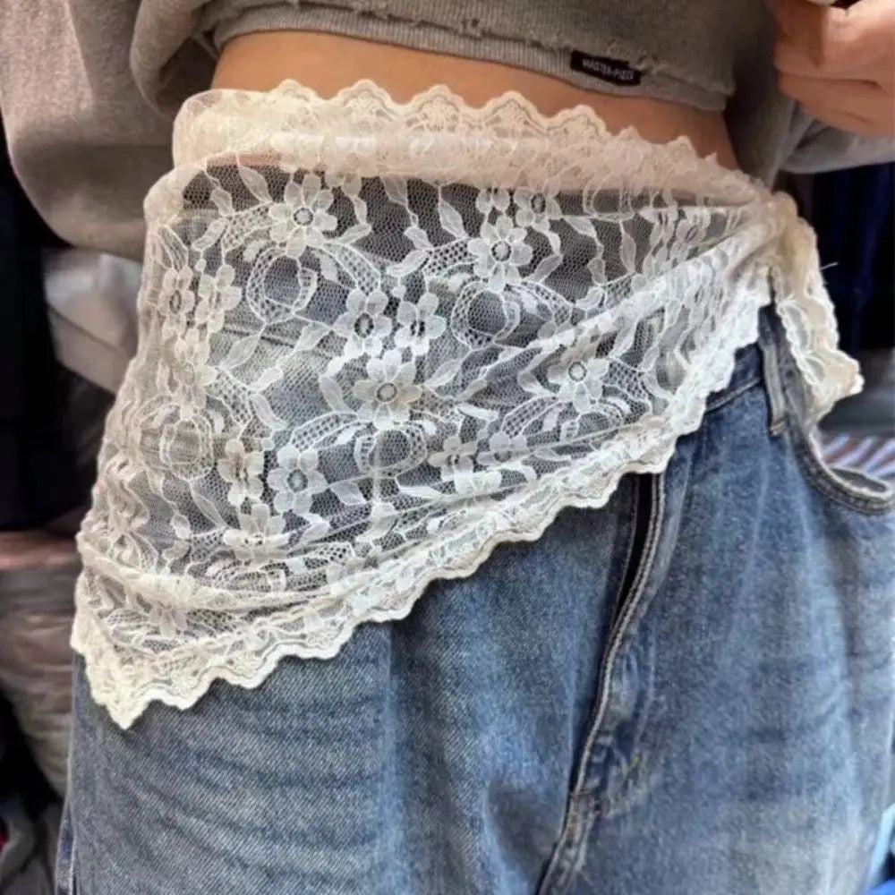 Stacked Lace Half Skirt