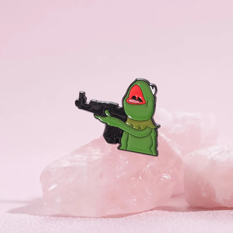 Kermit And A Gun Pin