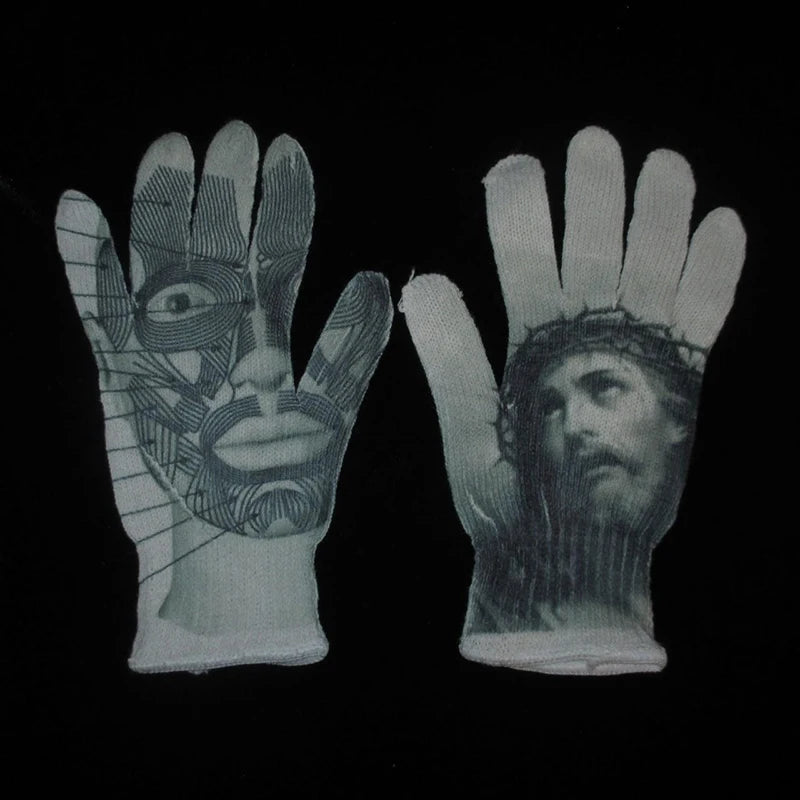 Virgin Mary Knitted Gloves