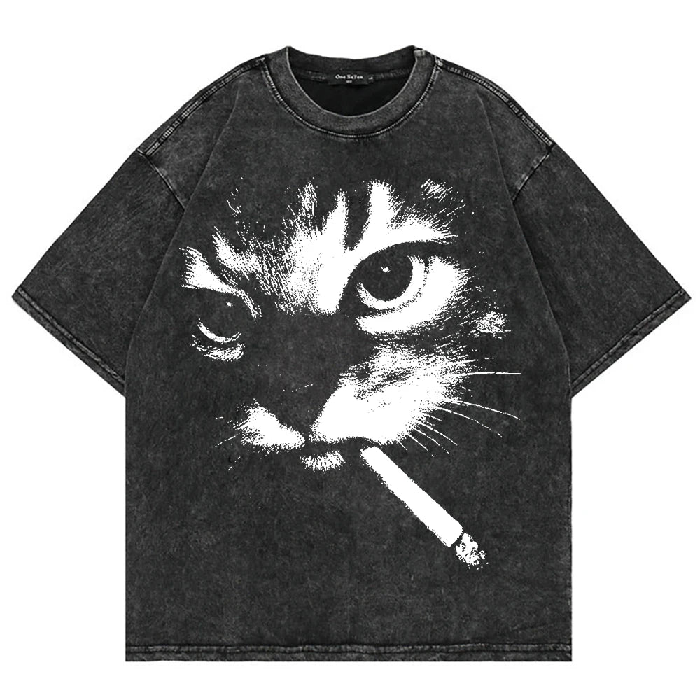 Cat Cigarette Tee