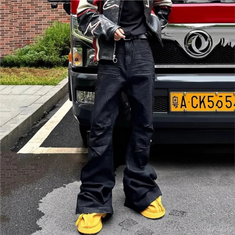 Y2K Washed Flared Jeans