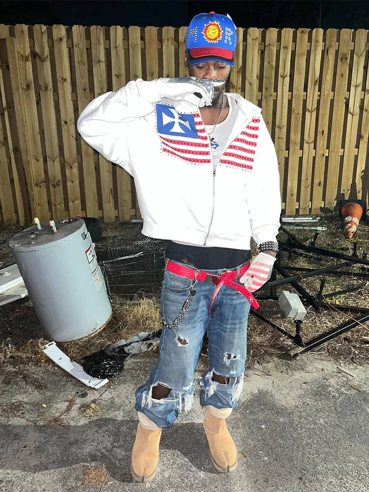 USA Zip Up Hoodie