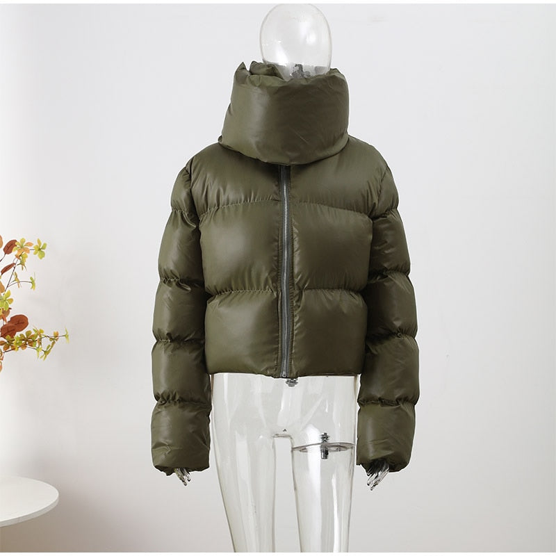 Turtleneck Down Jacket & Down Scarf